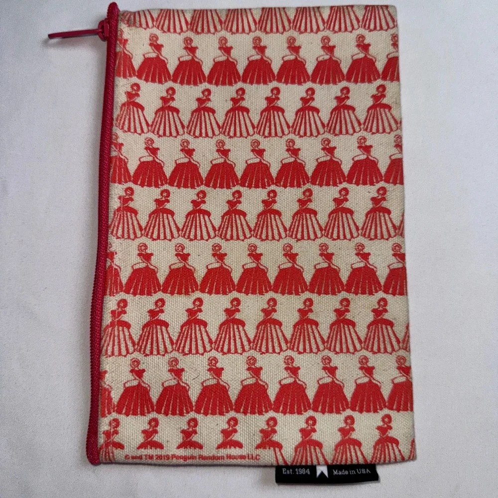 Out of Print Little Women Louisa May Alcott Canvas Zipper Pouch Bookish Bag Red